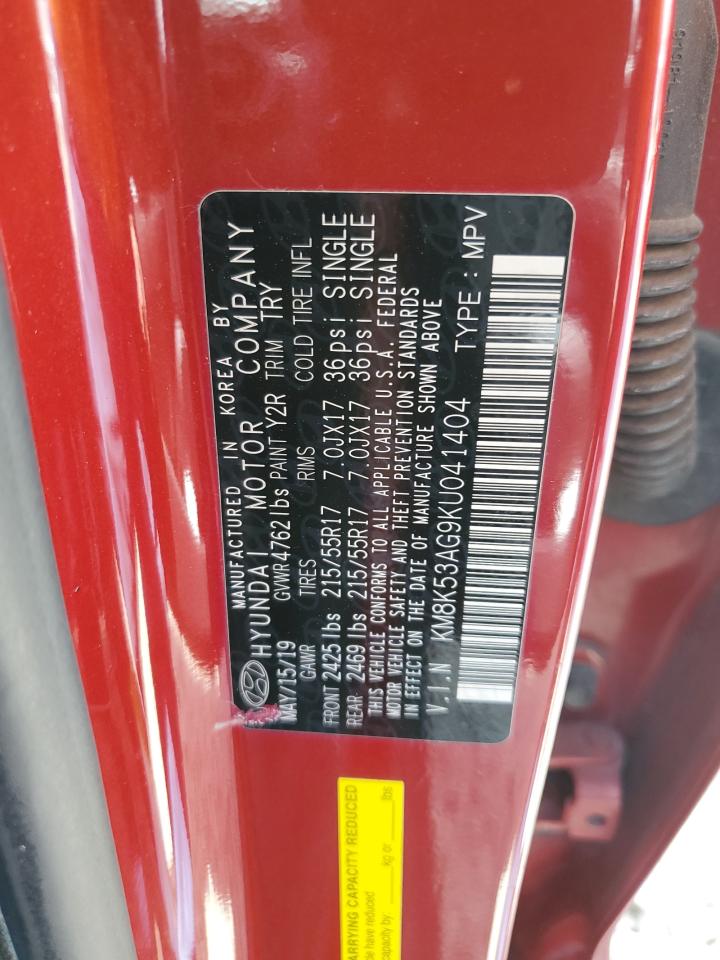 2019 Hyundai Kona Ultimate VIN: KM8K53AG9KU041404 Lot: 65385705