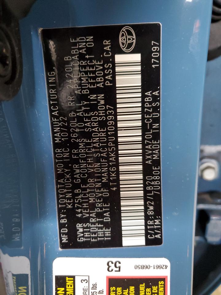 4T1K61AK5PU109937 TOYOTA CAMRY 2023