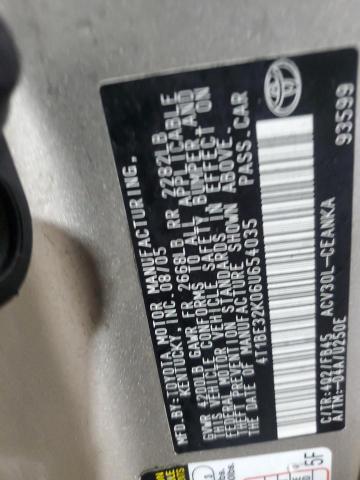 2006 TOYOTA CAMRY LE  