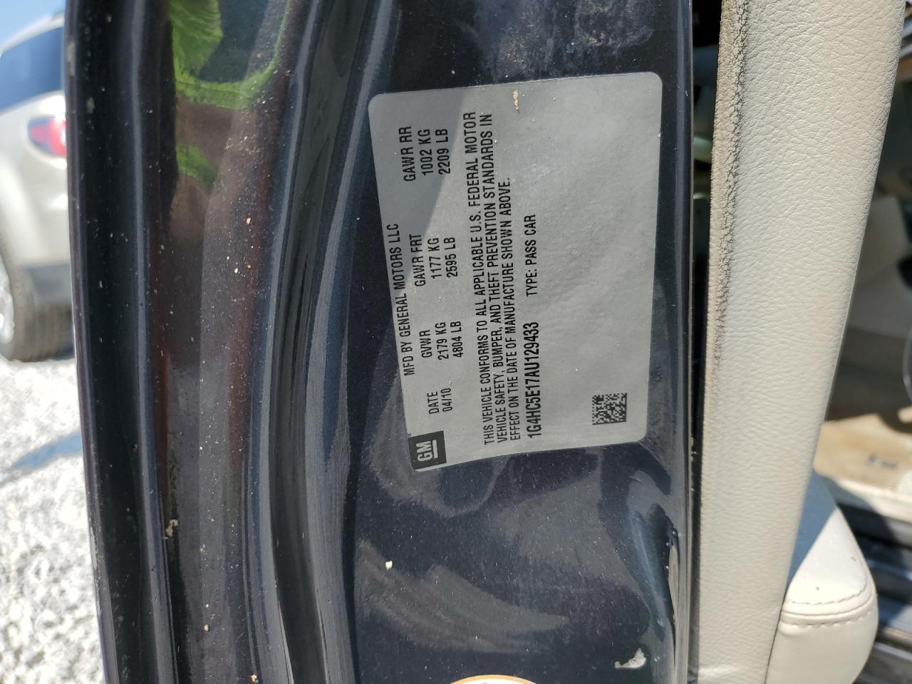 2010 Buick Lucerne Cxl VIN: 1G4HC5E17AU129433 Lot: 64720945