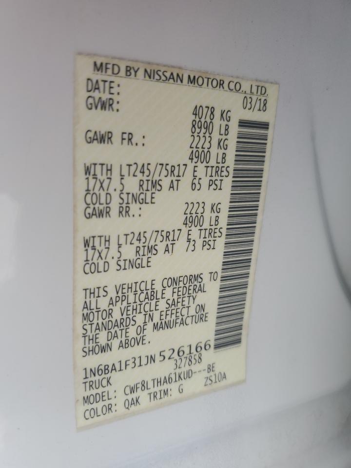 1N6BA1F31JN526166 2018 Nissan Titan Xd S