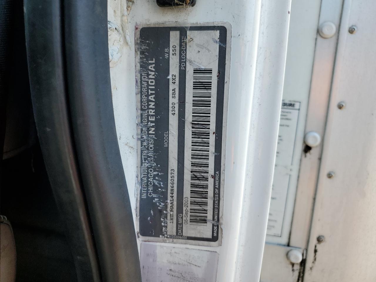 2004 International 4000 4300 VIN: 1HTMMAAL44H660573 Lot: 62020875