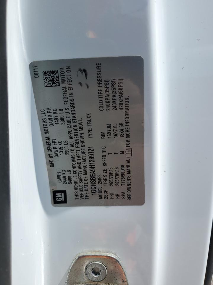 2017 Chevrolet Colorado VIN: 1GCHSBEA9H1289721 Lot: 65785975