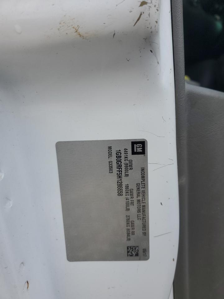 2017 Chevrolet Express G3500 VIN: 1GB0GRFF5H1286658 Lot: 61971895