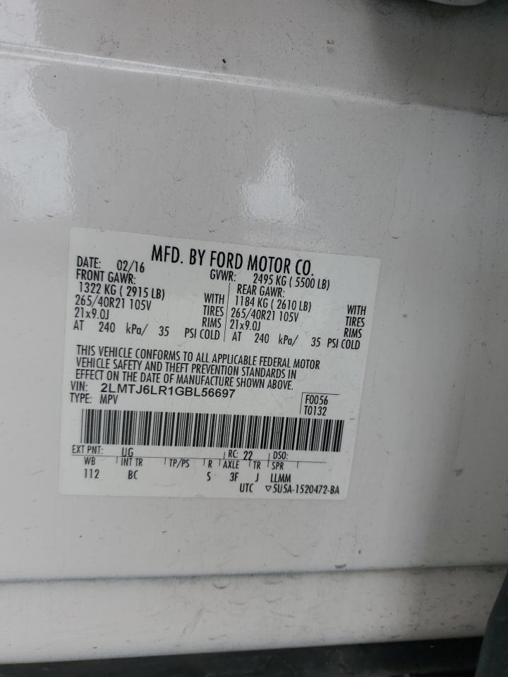 2lmtj6lr1gbl56697 2LMTJ6LR1GBL56697 2016 Lincoln Mkx Reserve