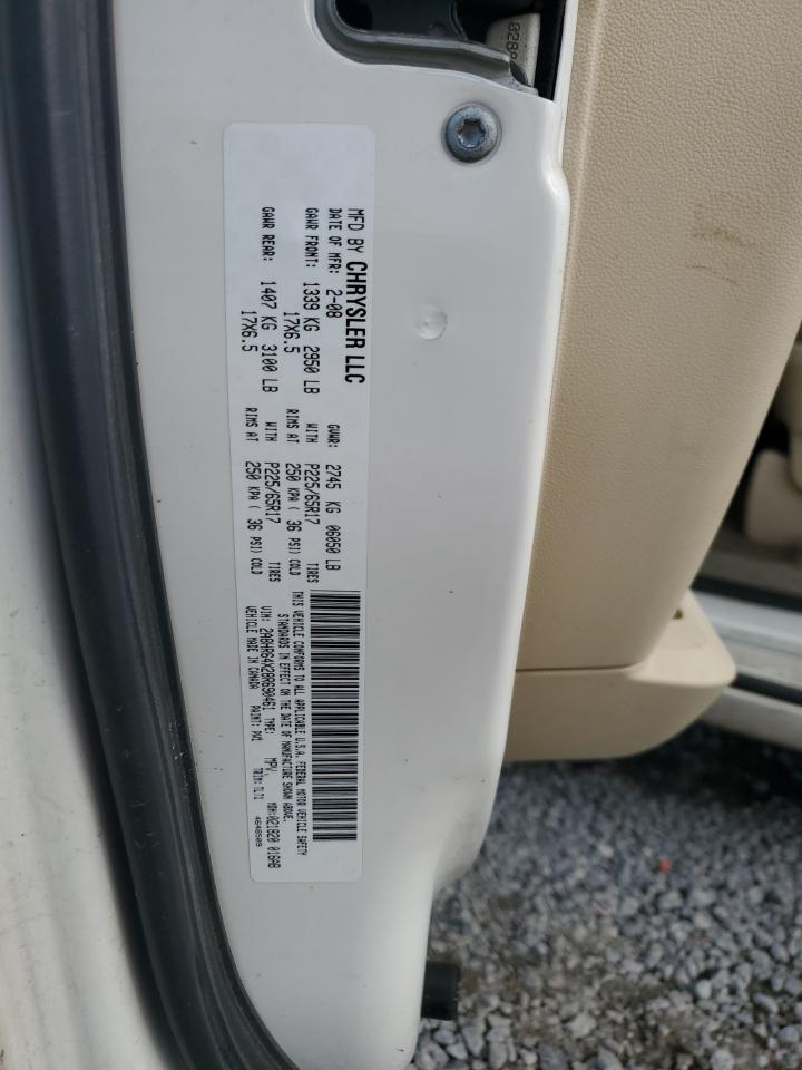 2008 Chrysler Town & Country Limited VIN: 2A8HR64X28R690461 Lot: 63694715