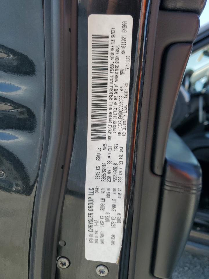 2012 Jeep Grand Cherokee Laredo VIN: 1C4RJEAG0CC235983 Lot: 65851705