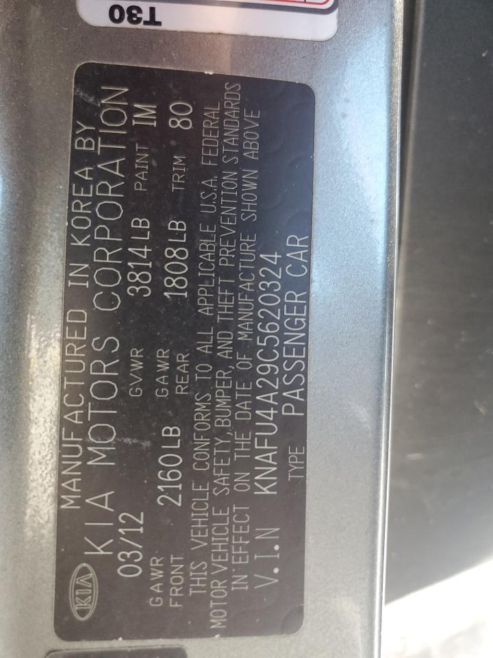 2012 Kia Forte Ex VIN: KNAFU4A29C5620324 Lot: 64363575