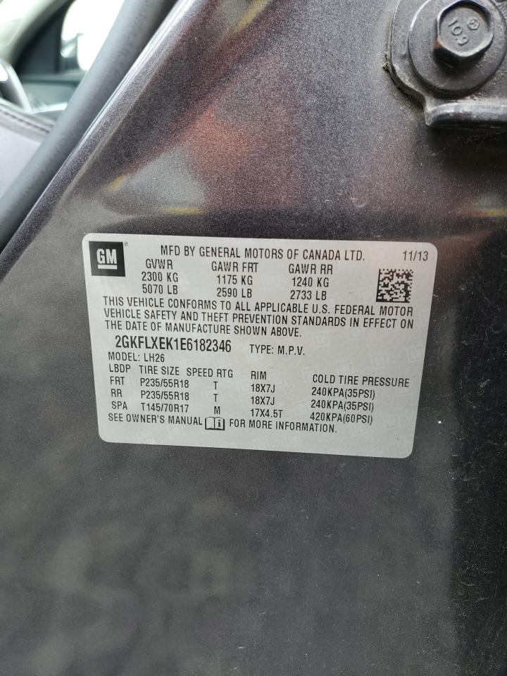 2014 GMC Terrain Slt VIN: 2GKFLXEK1E6182346 Lot: 64677795