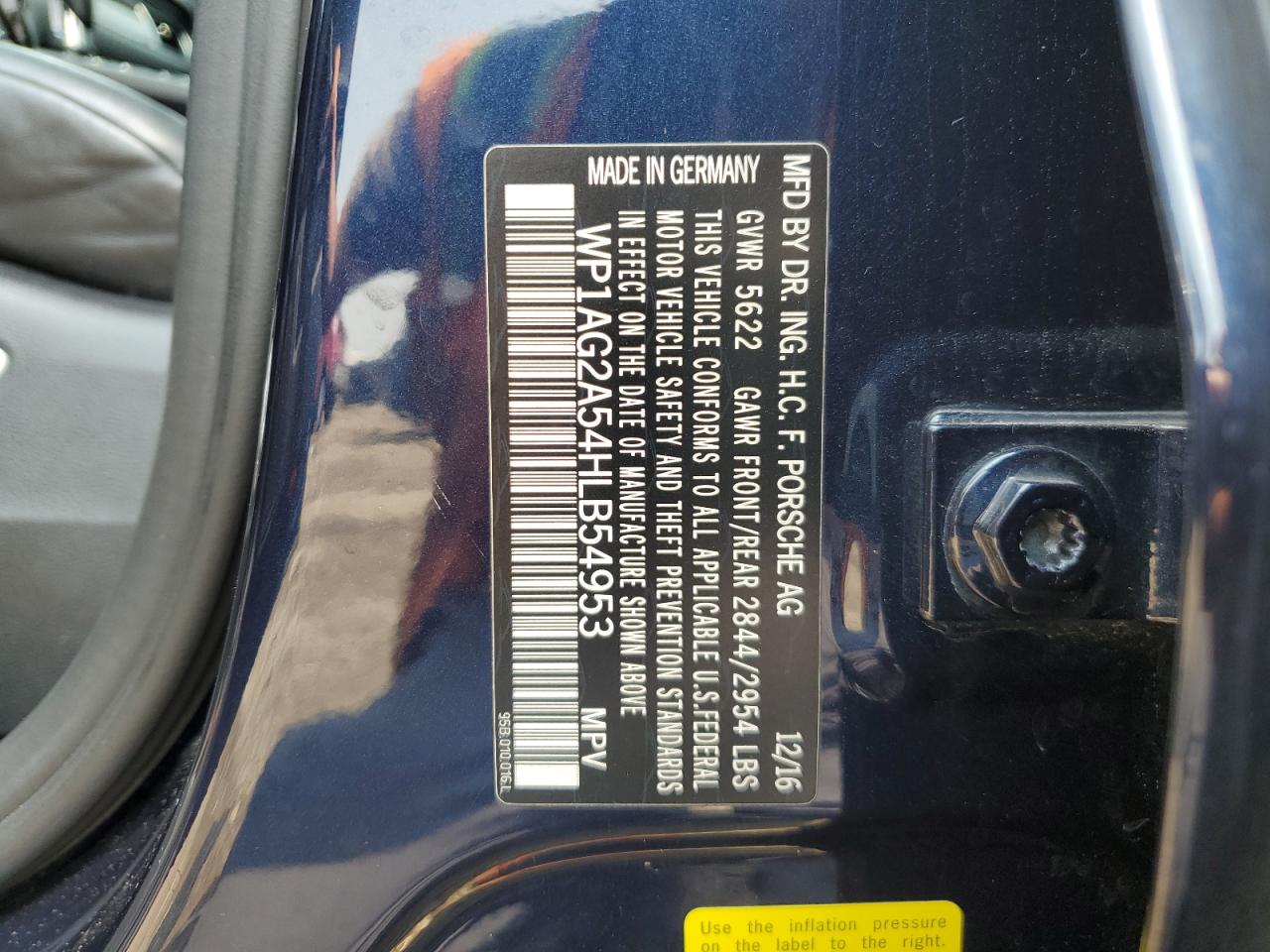 2017 Porsche Macan Gts VIN: WP1AG2A54HLB54953 Lot: 67196565