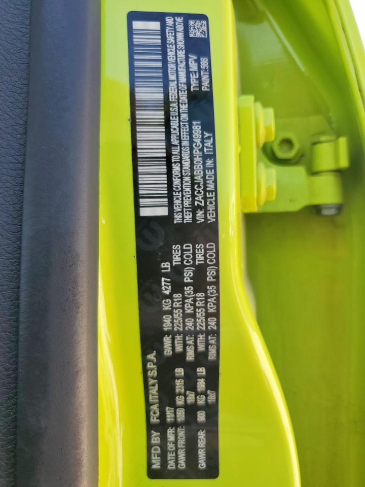 2017 Jeep Renegade Latitude VIN: ZACCJABB0HPG49981 Lot: 65577125