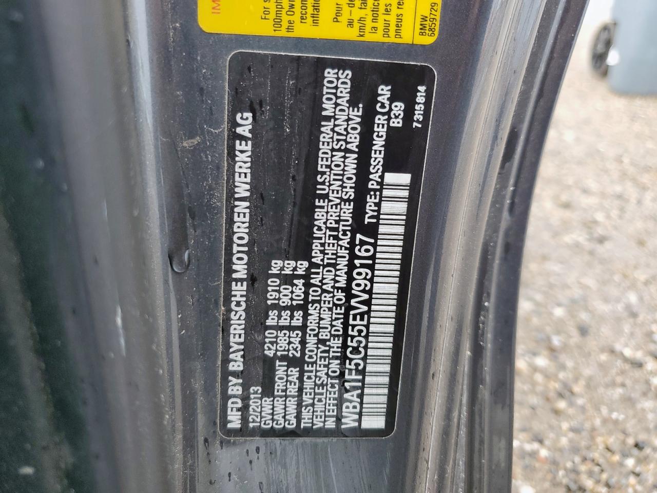 2014 BMW 228 I VIN: WBA1F5C55EVV99167 Lot: 63876365