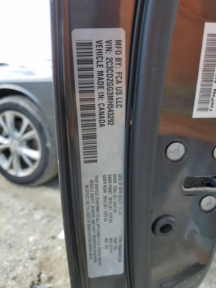 2021 Dodge Challenger Sxt VIN: 2C3CDZGG3MH543292 Lot: 64721415