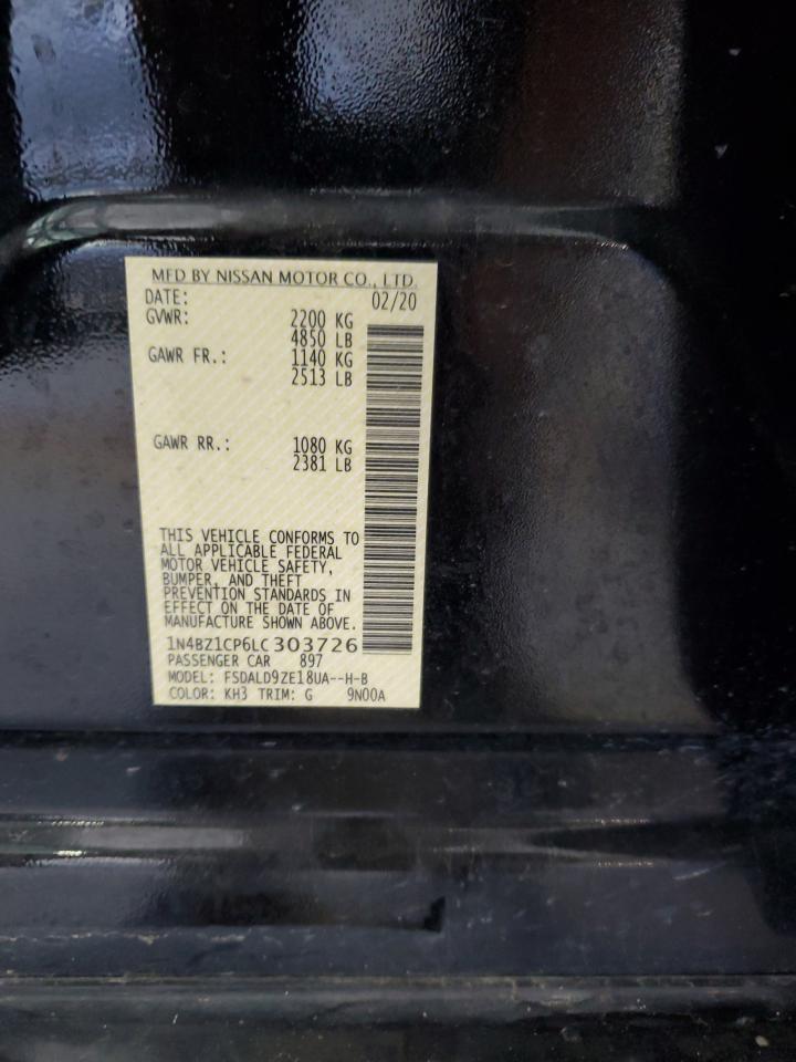 2020 Nissan Leaf Sv Plus VIN: 1N4BZ1CP6LC303726 Lot: 63618005