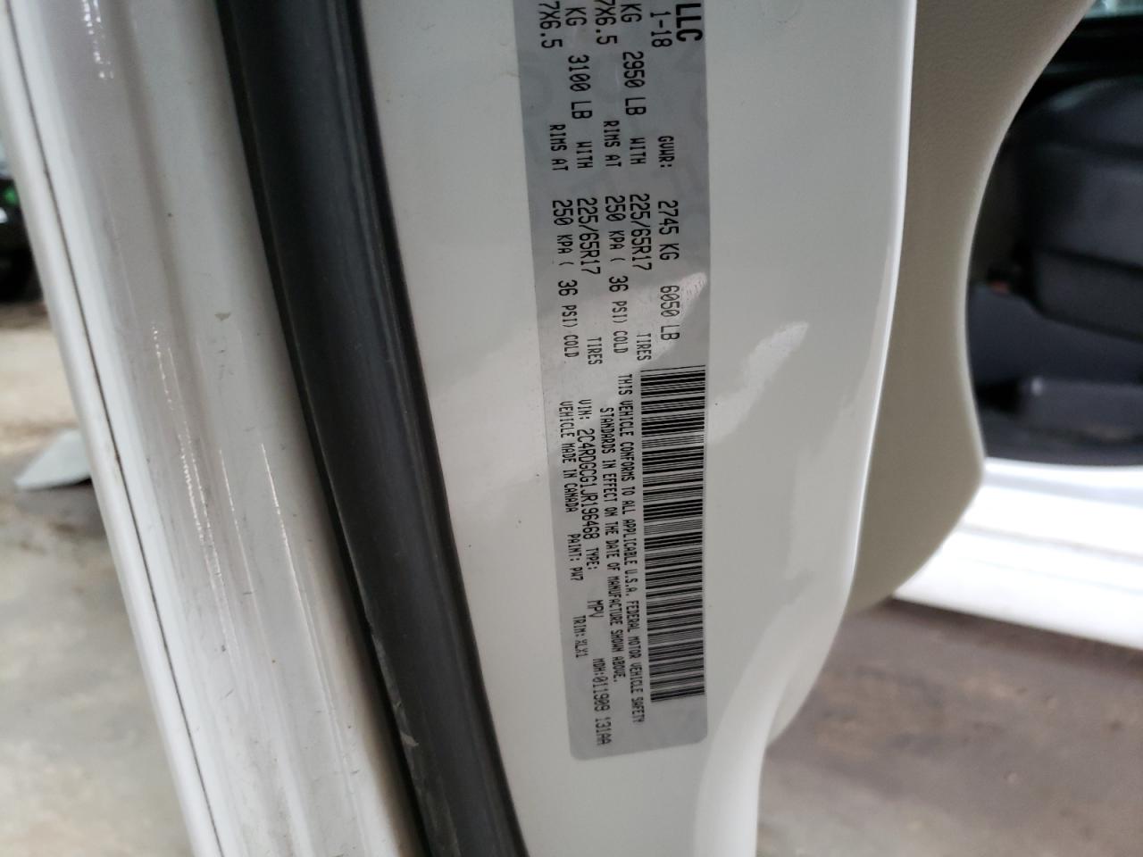 2018 Dodge Grand Caravan Sxt VIN: 2C4RDGCG1JR196468 Lot: 65172615