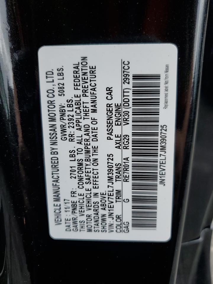 2018 Infiniti Q60 Luxe 300 VIN: JN1EV7EL7JM390725 Lot: 62990135