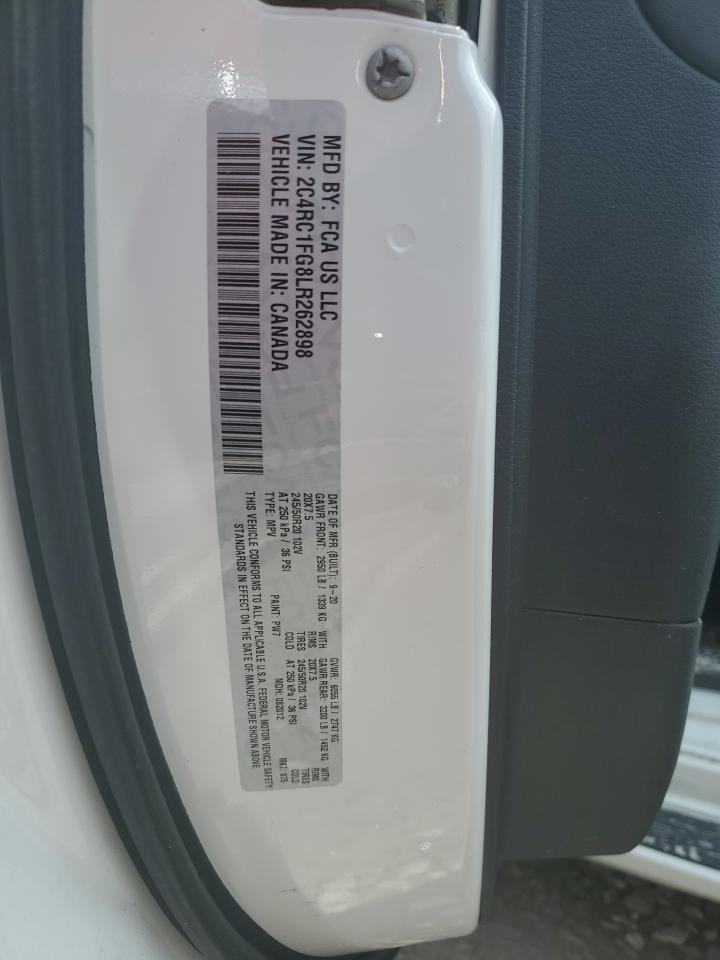 2020 Chrysler Pacifica Touring VIN: 2C4RC1FG8LR262898 Lot: 64412715