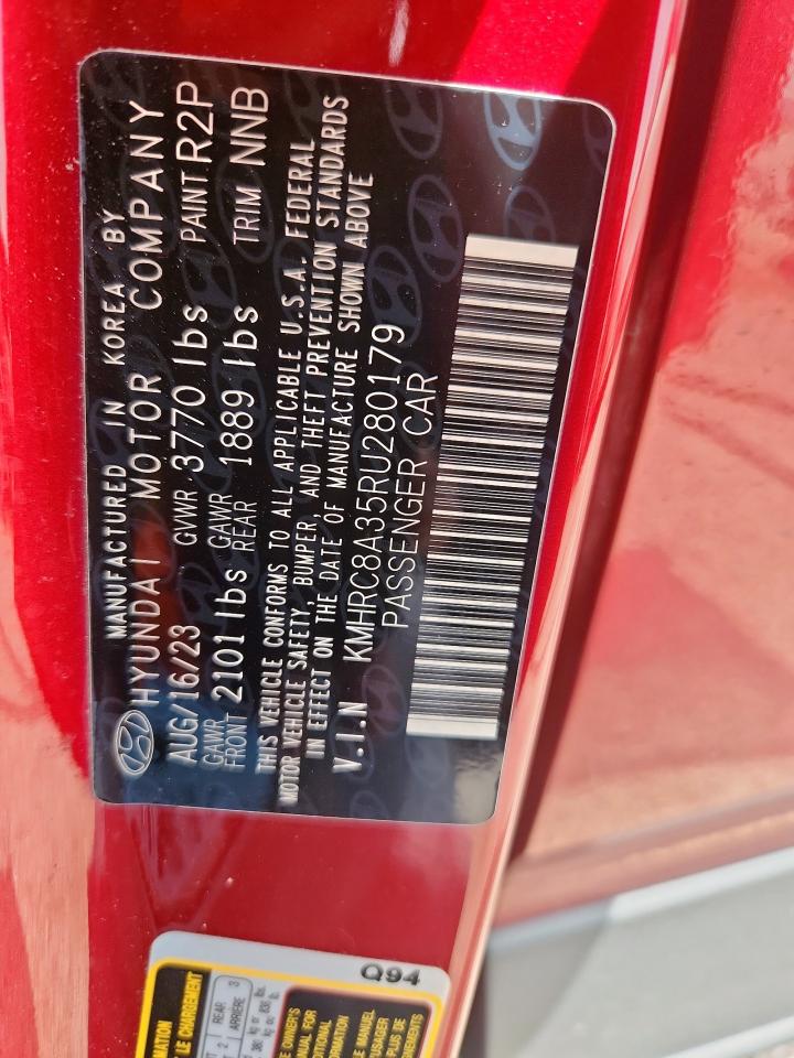 2024 Hyundai Venue Sel VIN: KMHRC8A35RU280179 Lot: 68324235