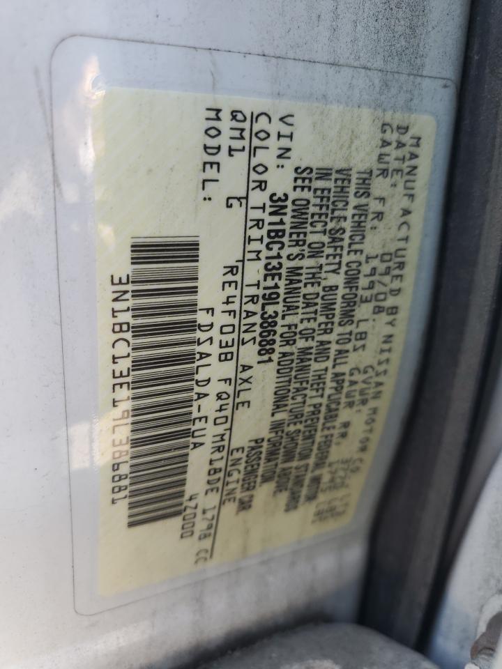 2009 Nissan Versa S VIN: 3N1BC13E19L386881 Lot: 64665325