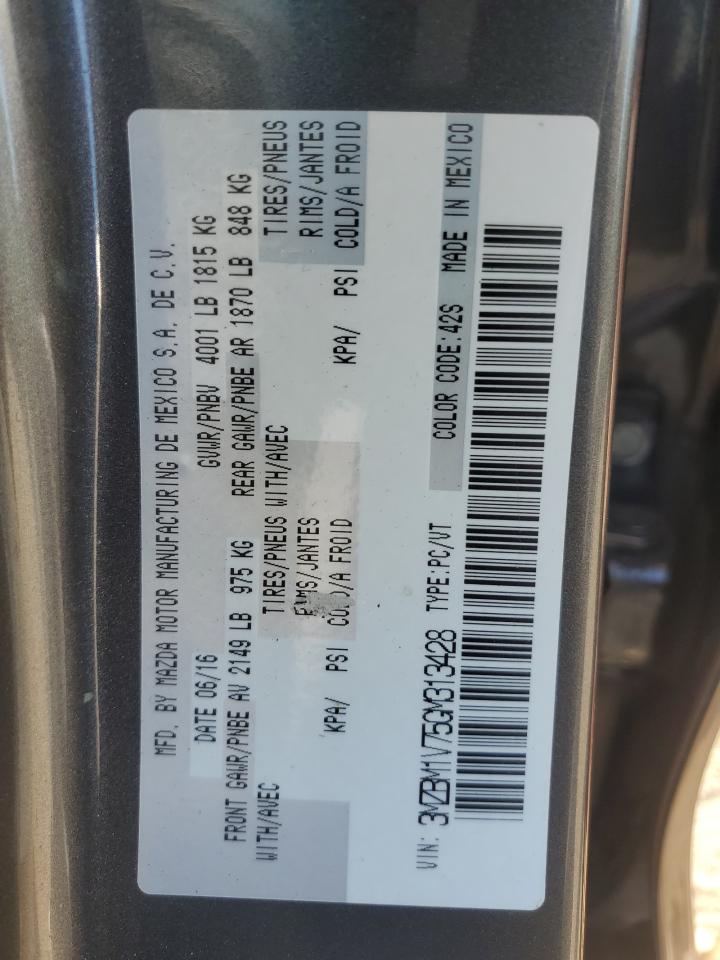 2016 Mazda 3 Touring VIN: 3MZBM1V75GM313428 Lot: 64499365