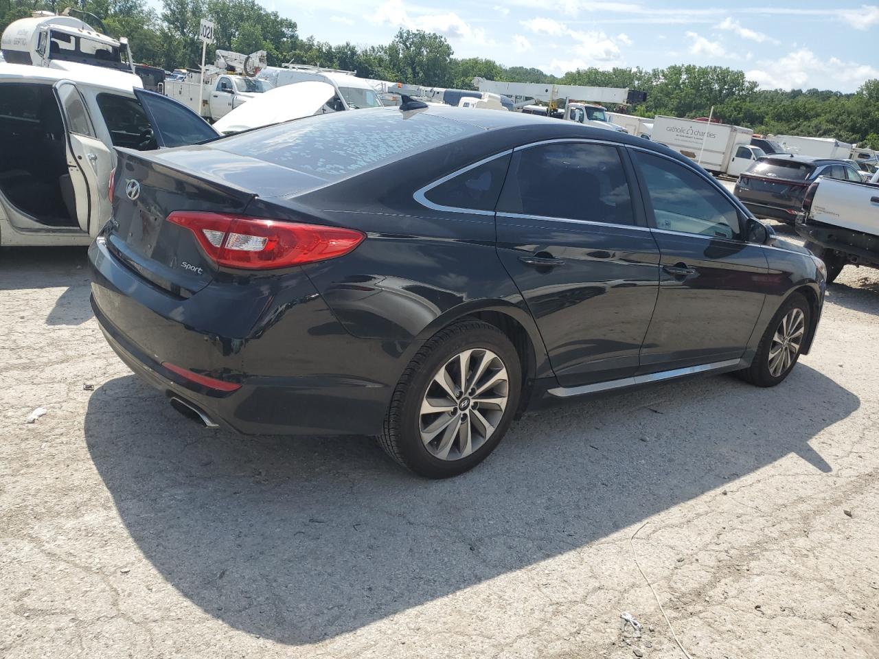 2015 Hyundai Sonata Sport black sedan gas 5NPE34AF8FH101628 photo #4