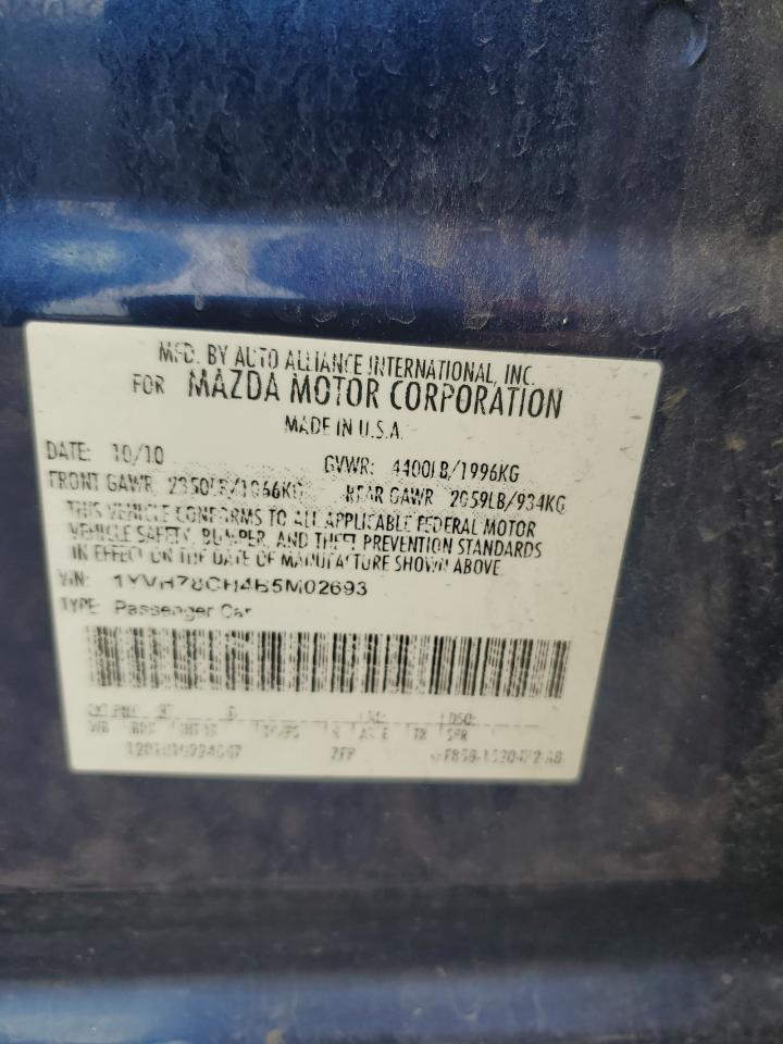 2011 Mazda 6 I VIN: 1YVHZ8CH4B5M02693 Lot: 64498955