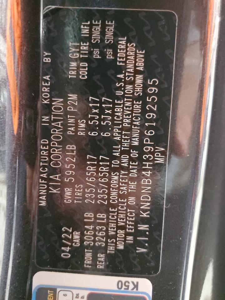 2023 Kia Carnival Lx VIN: KNDNB4H39P6192595 Lot: 62840115