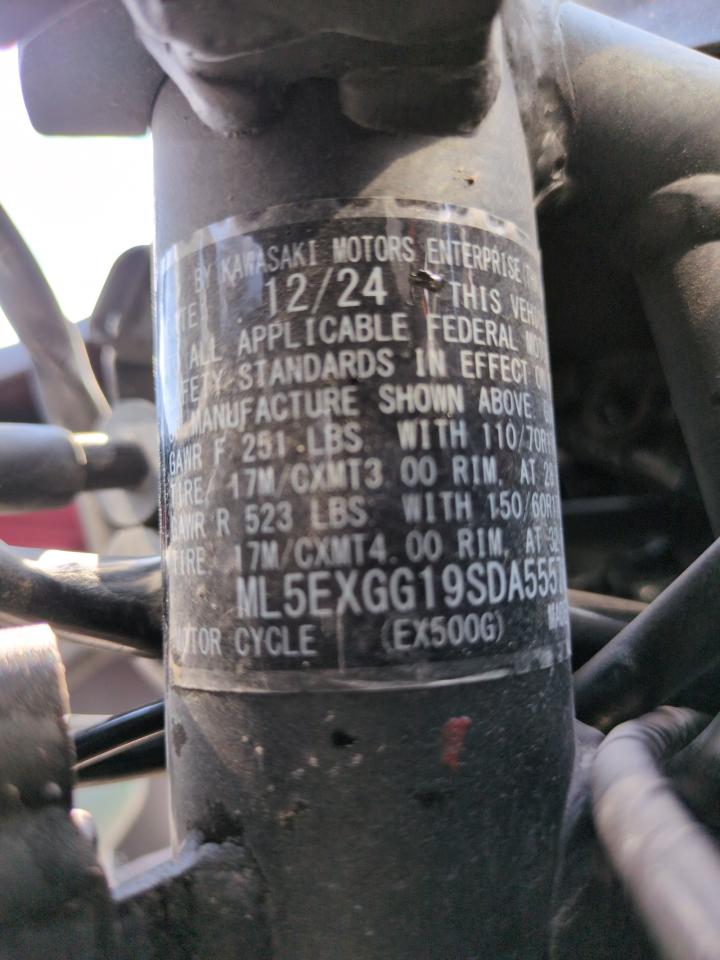 ml5exgg19sda55578 ML5EXGG19SDA55578 2025 Kawasaki Ex500