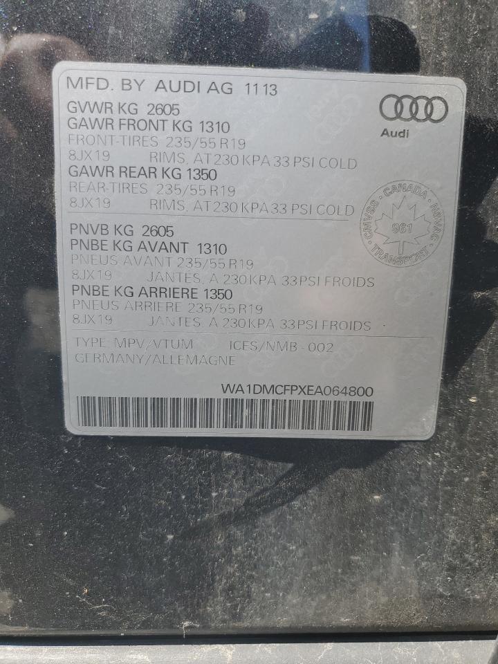 2014 Audi Q5 Tdi Premium Plus VIN: WA1DMCFPXEA064800 Lot: 62809645