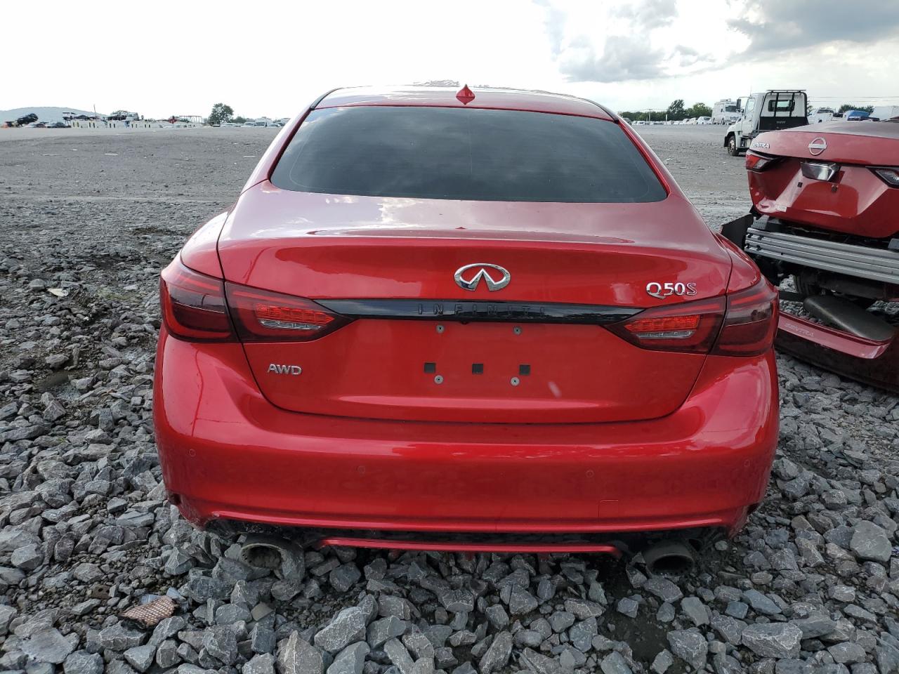 2022 Infiniti Q50 Red Sport 400 VIN: JN1FV7DR2NM390437 Lot: 64334785