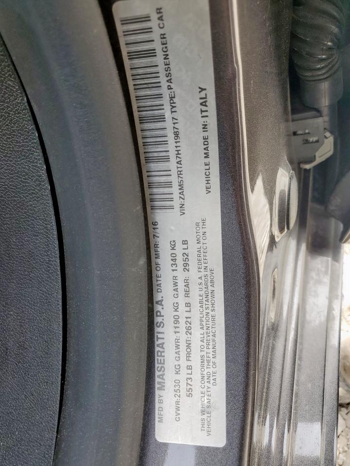 zam57rta7h1198717 ZAM57RTA7H1198717 2017 Maserati Ghibli S