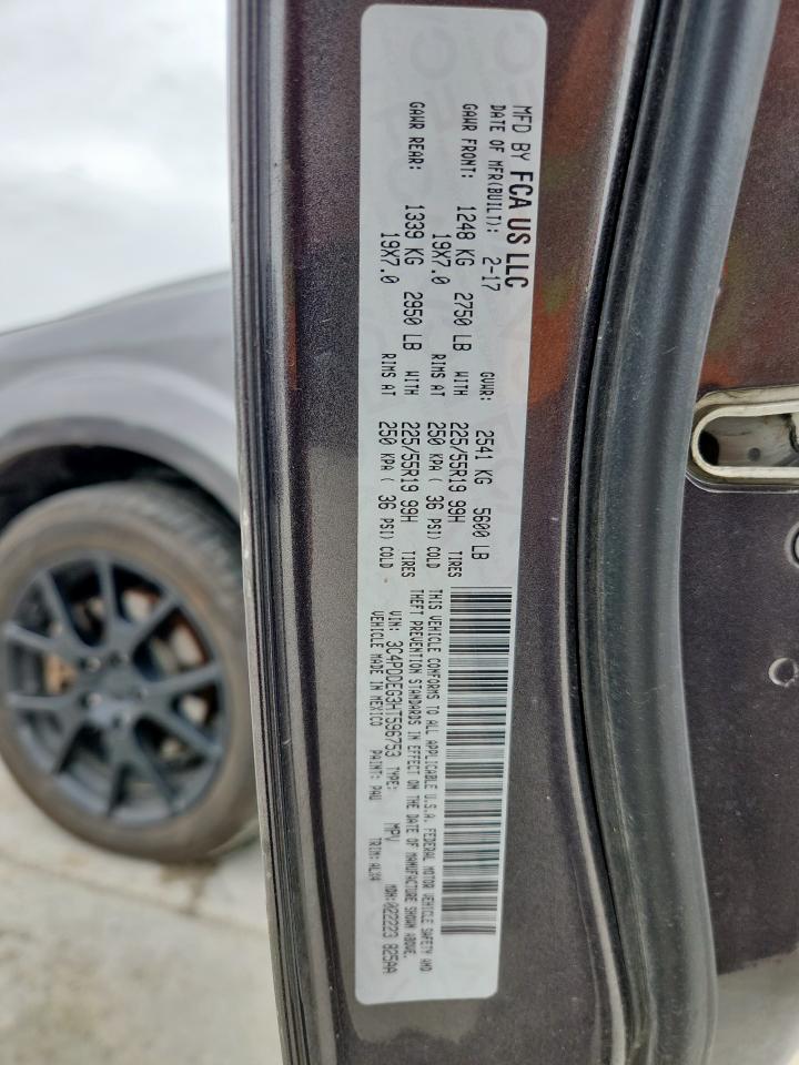 2017 Dodge Journey Gt VIN: 3C4PDDEG3HT596753 Lot: 63303925