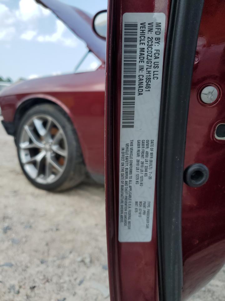 2020 Dodge Challenger Gt VIN: 2C3CDZJG7LH185461 Lot: 66547485