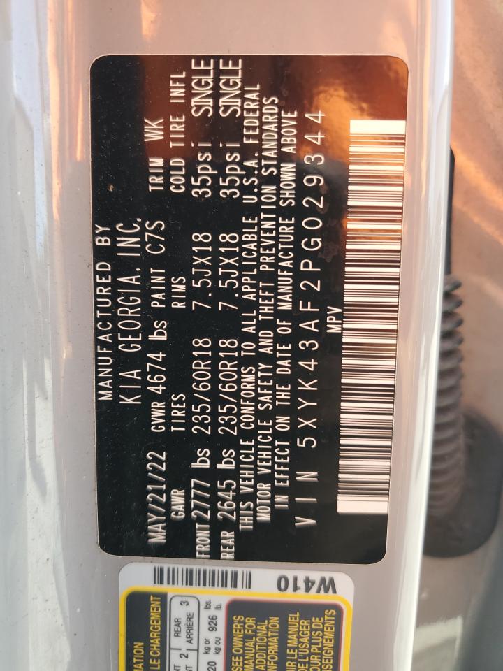2023 Kia Sportage Sx VIN: 5XYK43AF2PG029344 Lot: 64133355