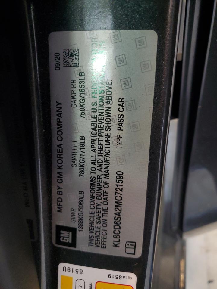 KL8CD6SA2MC721590 2021 Chevrolet Spark 1Lt