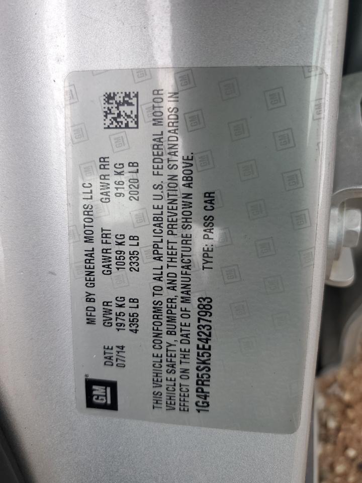 2014 Buick Verano Convenience VIN: 1G4PR5SK5E4237983 Lot: 65543305