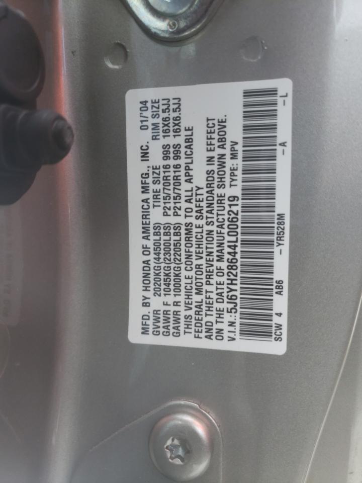 2004 Honda Element Ex VIN: 5J6YH28644L006219 Lot: 63674925