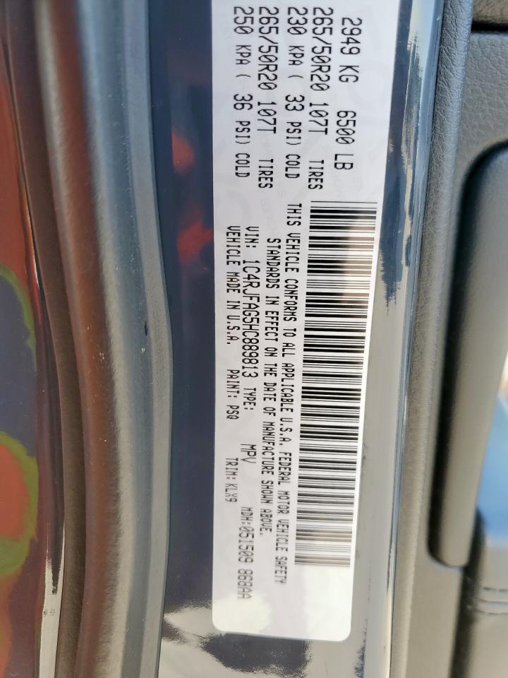 2017 Jeep Grand Cherokee Laredo VIN: 1C4RJFAG5HC889813 Lot: 63331865