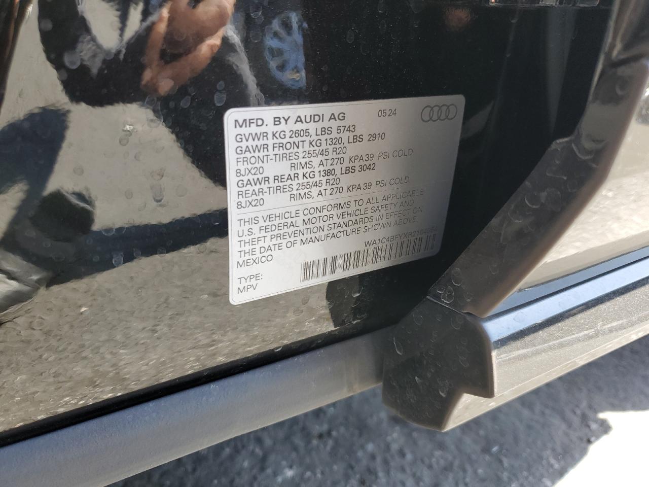 2024 Audi Sq5 Prestige VIN: WA1C4BFYXR2104064 Lot: 63457425