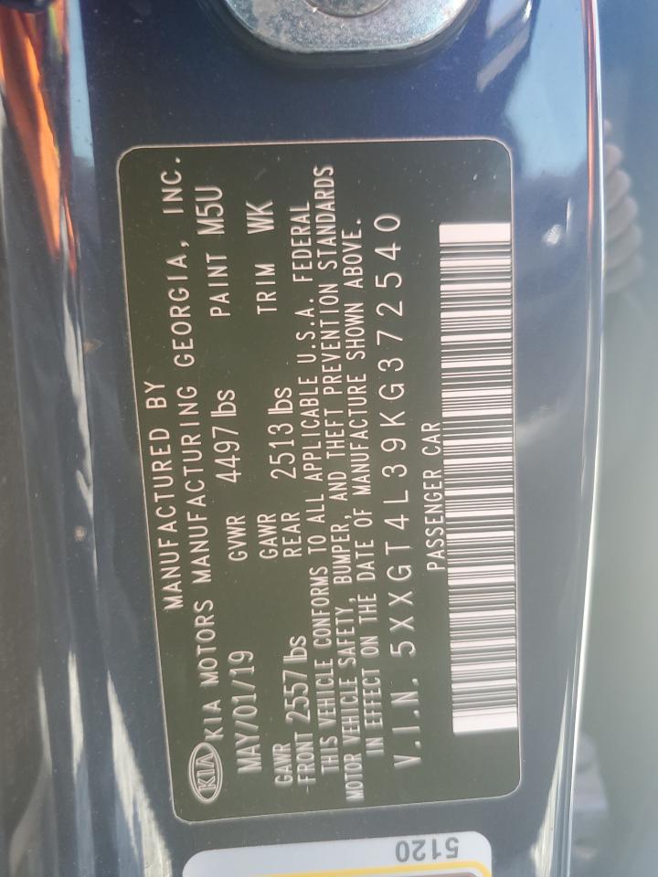 2019 Kia Optima Lx VIN: 5XXGT4L39KG372540 Lot: 65795705