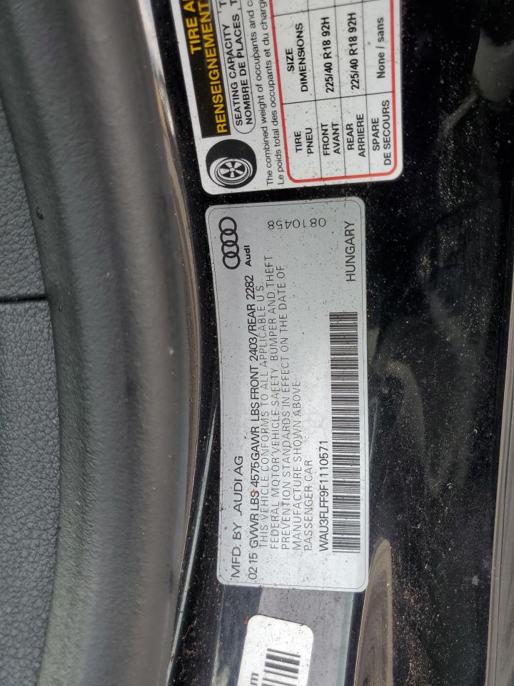 2015 Audi A3 Premium Plus VIN: WAU3FLFF9F1110571 Lot: 62994495