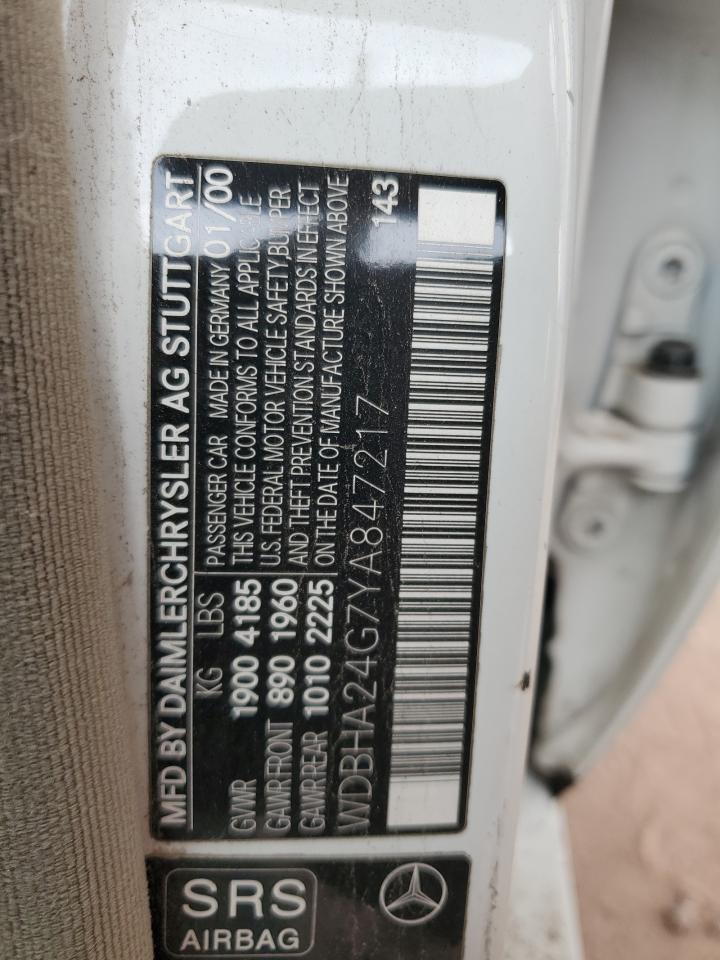 2000 Mercedes-Benz C 230 VIN: WDBHA24G7YA847217 Lot: 65226765