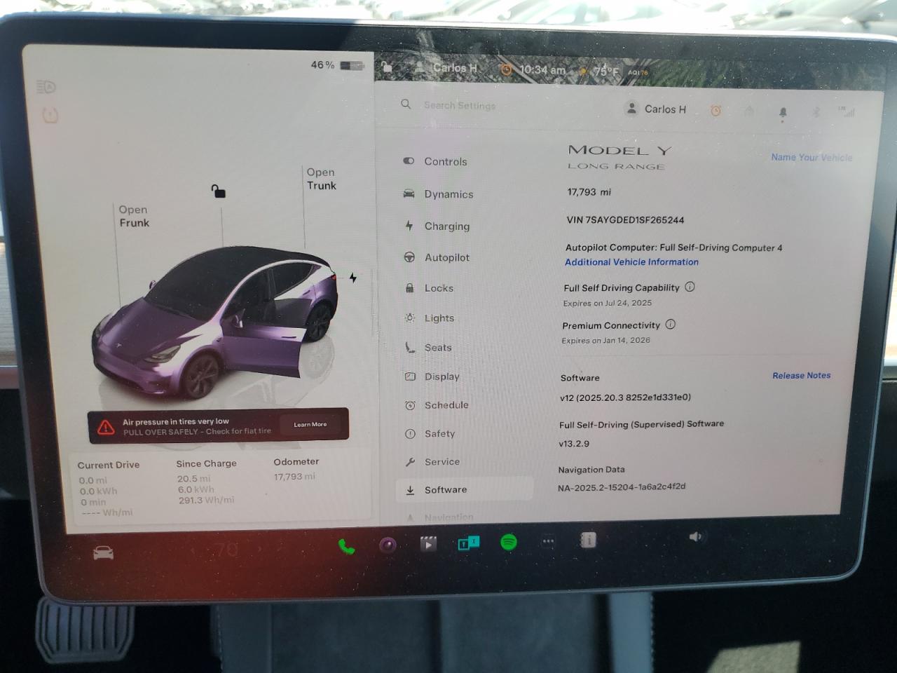 2025 Tesla Model Y VIN: 7SAYGDED1SF265244 Lot: 64822225