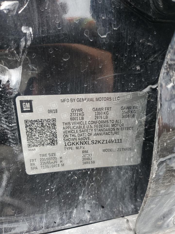 2019 GMC Acadia Denali VIN: 1GKKNXLS2KZ149111 Lot: 63802605