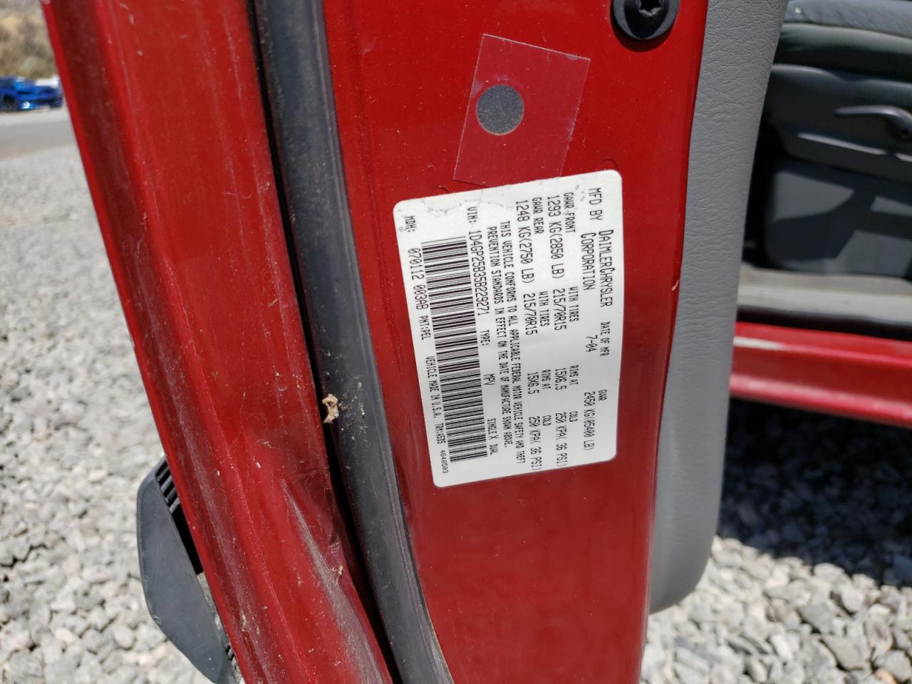 2005 Dodge Caravan Se VIN: 1D4GP25B35B229271 Lot: 66391145