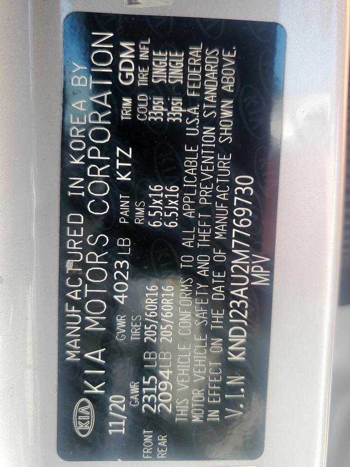2021 Kia Soul Lx VIN: KNDJ23AU2M7769730 Lot: 64607915