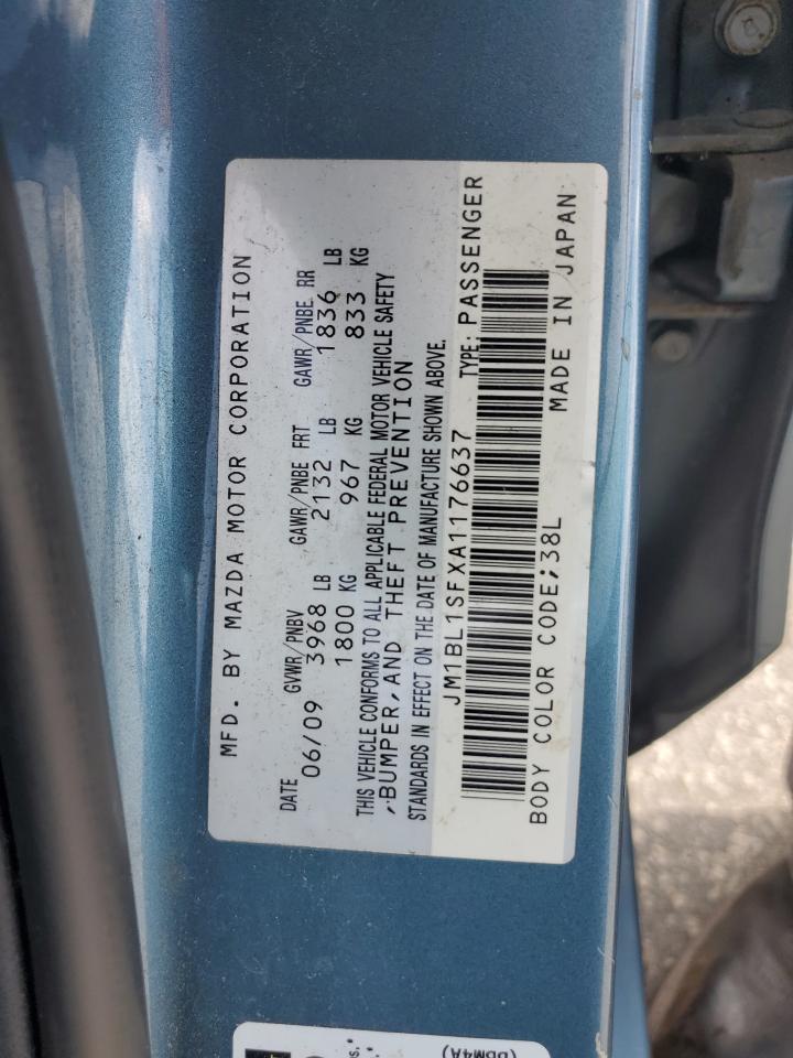 2010 Mazda 3 I VIN: JM1BL1SFXA1176637 Lot: 64071075