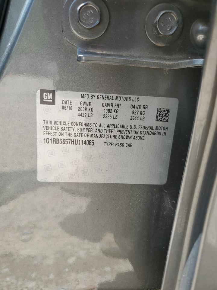 2017 Chevrolet Volt Premier VIN: 1G1RB6S57HU114085 Lot: 63228405