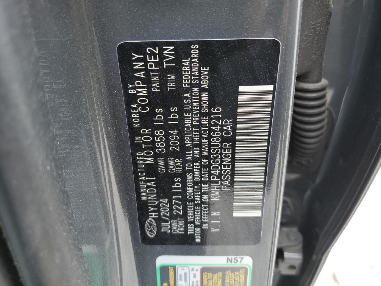 2025 Hyundai Elantra Limited VIN: KMHLP4DG3SU864216 Lot: 64830325