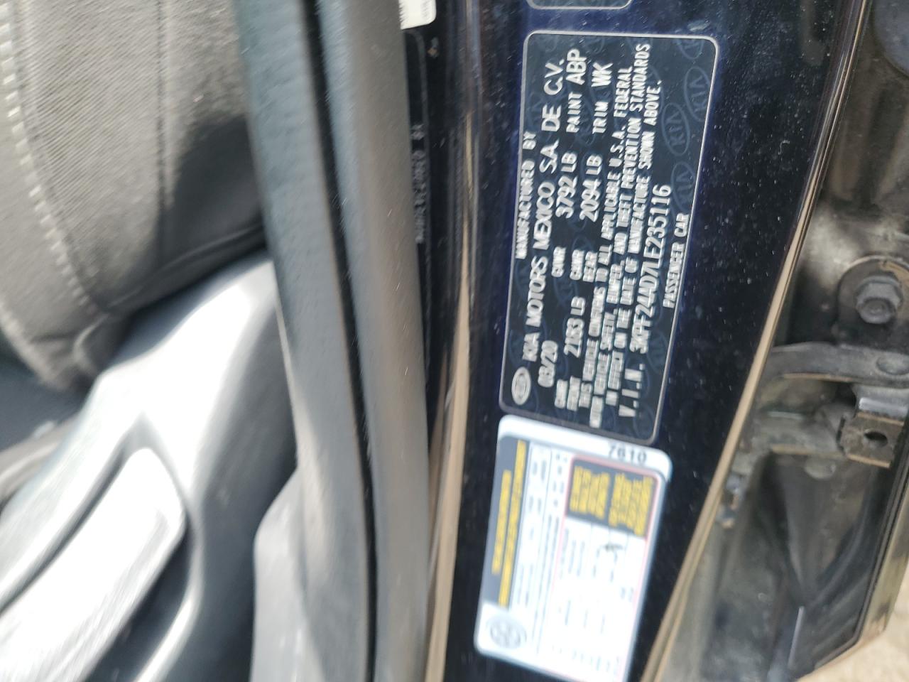 2020 Kia Forte Fe VIN: 3KPF24AD7LE235116 Lot: 65055135